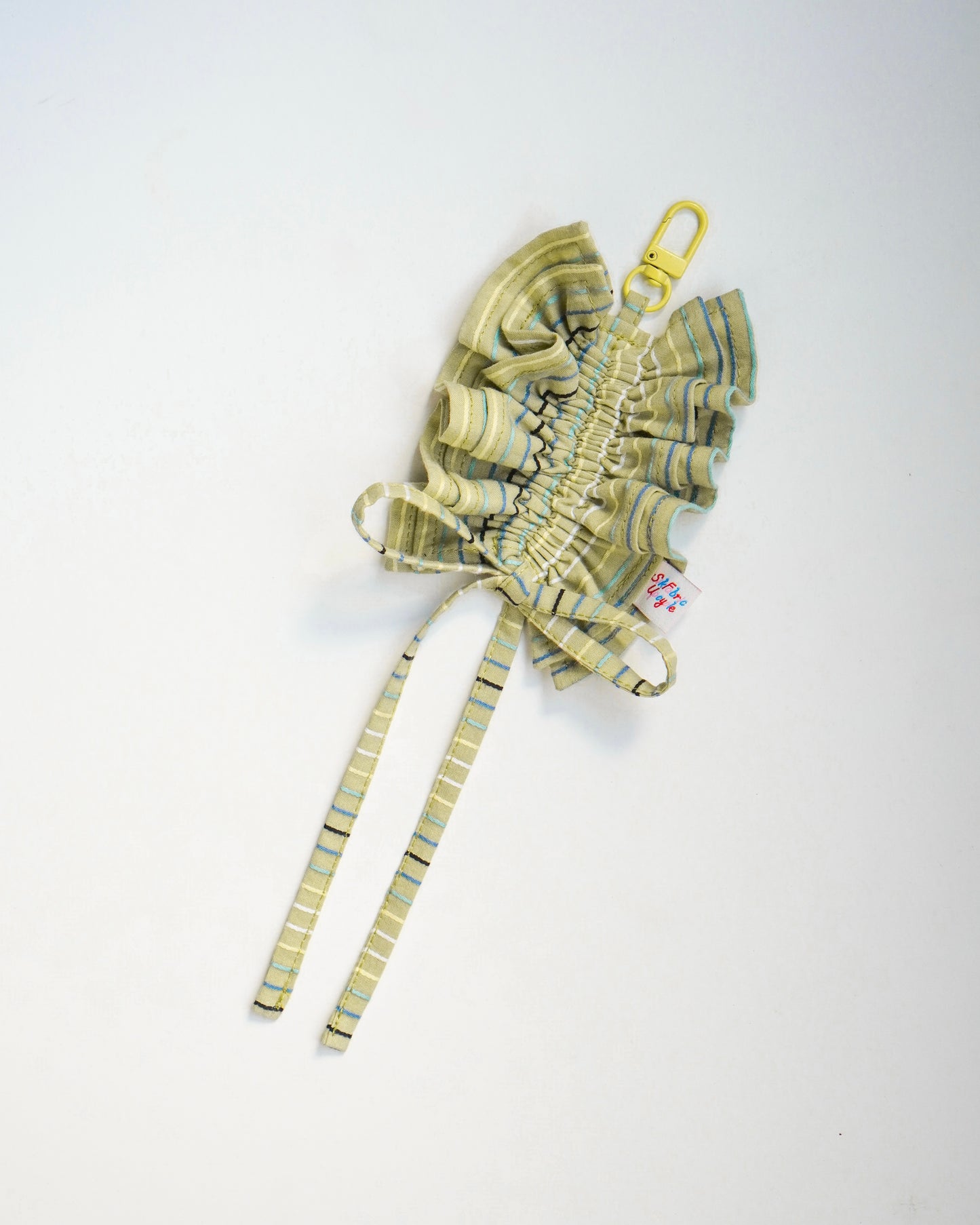 Ruffled Keychain | M size | Avocado Green