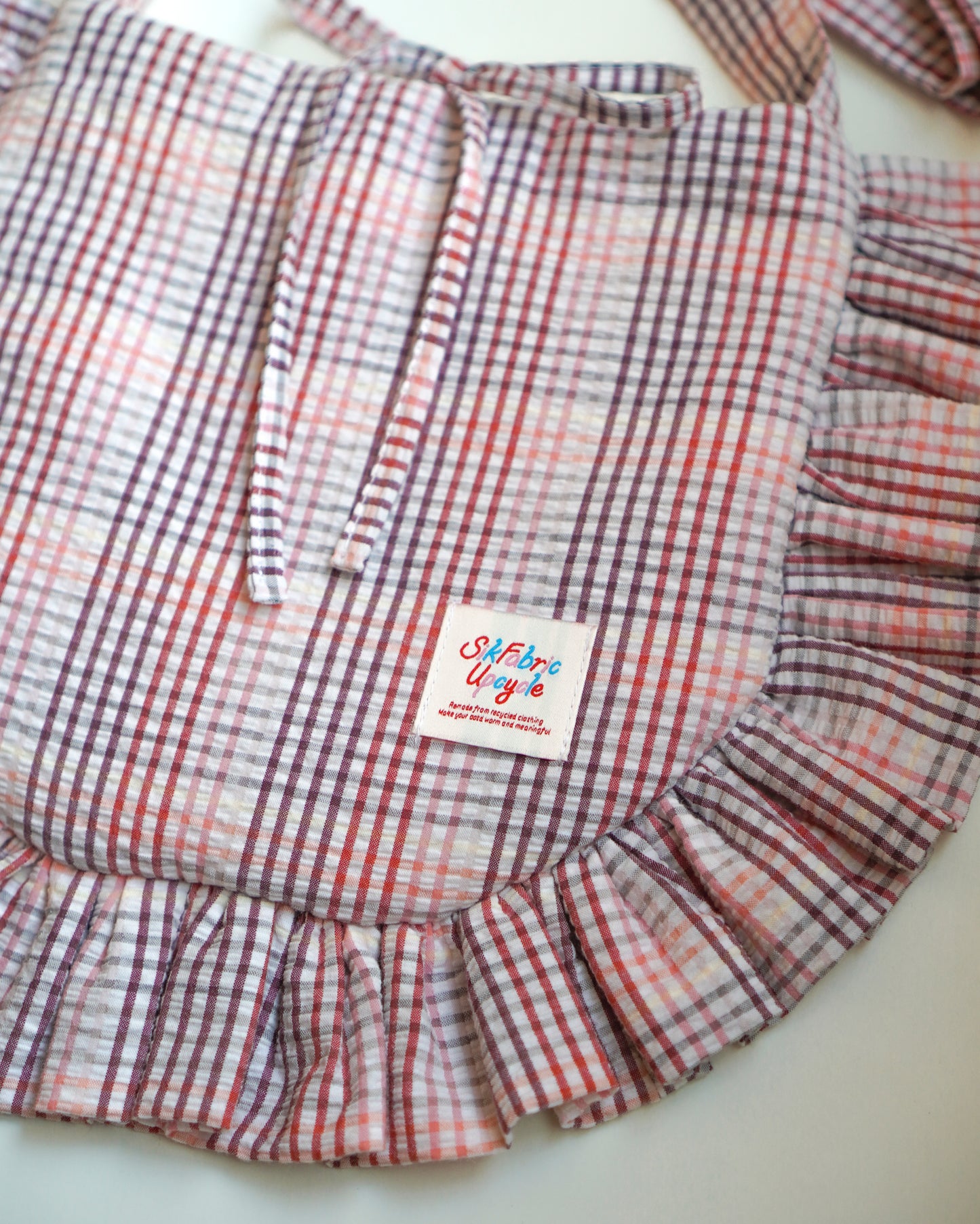 Ruffled Crossbody Bag (M Size | Purple & Pink)