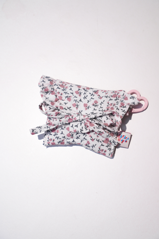 Ruffled AirPods Pouch （AirPods Pro2/3 | 磁吸款 | Pink Floral)