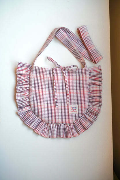 Ruffled Crossbody Bag (M Size | Purple & Pink)