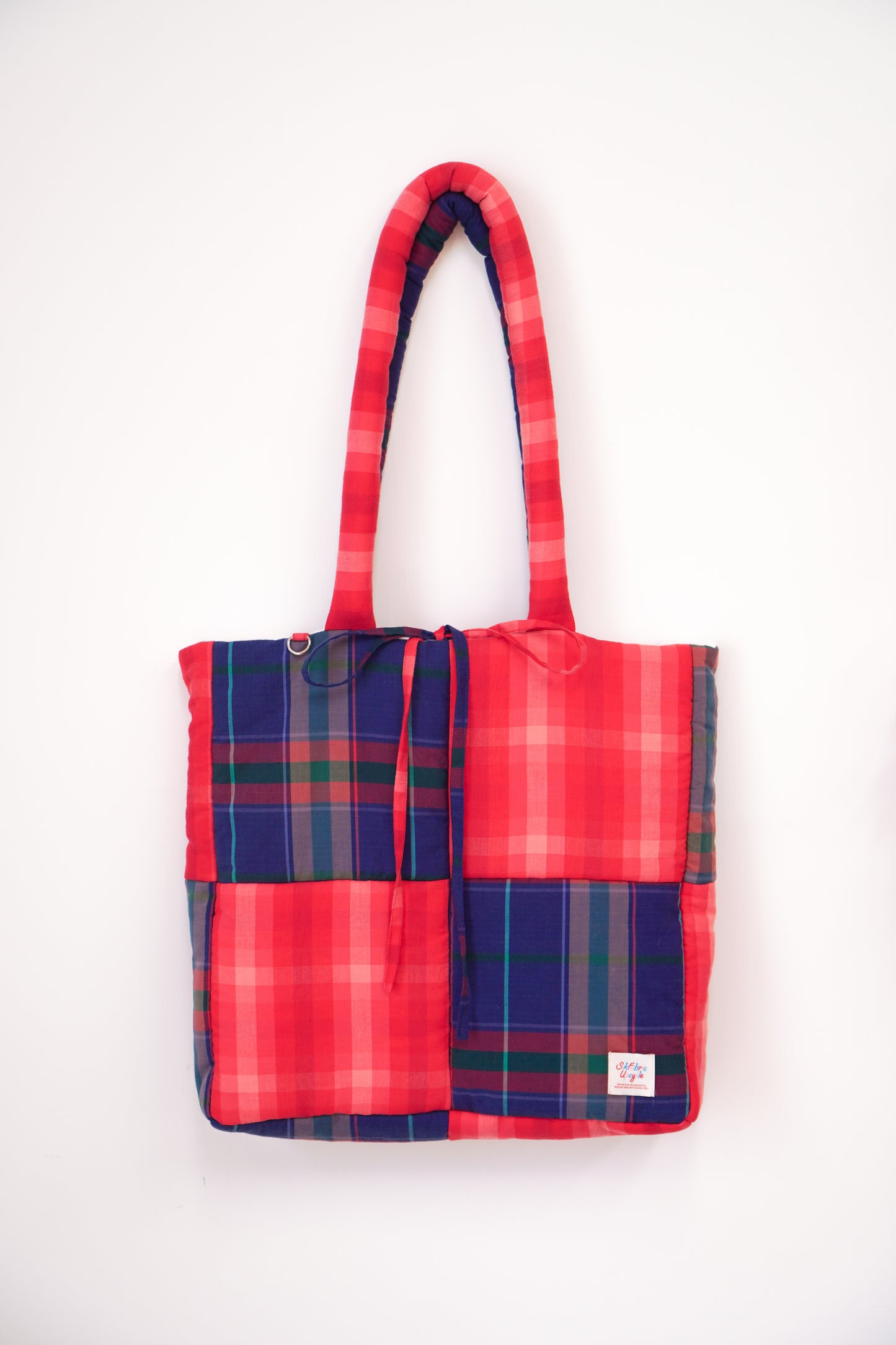 Patchwork Totebag (Navy Blue X Pink)