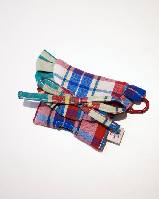 Ruffled AirPods Pouch （AirPods Pro2/3 | 磁吸款 | Red & Blue)