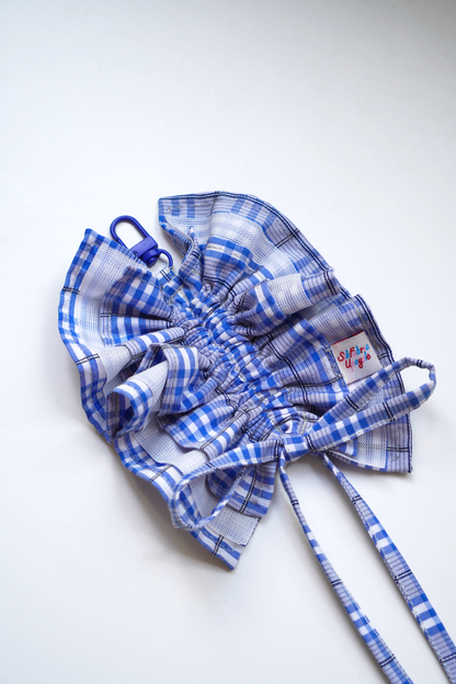 Ruffled Keychain | L size | Sky Blue