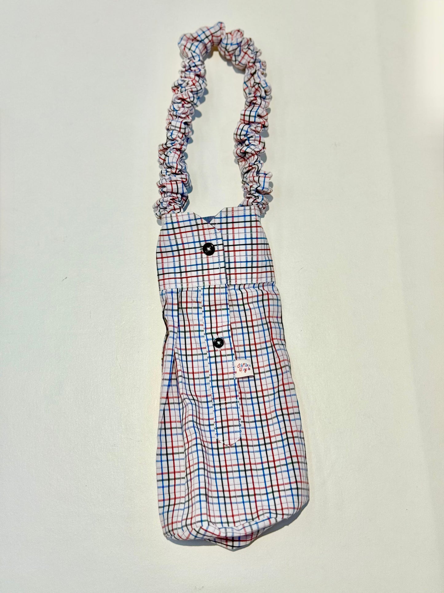 Sleeve Bottle Bag (White with Coloured Stripes)