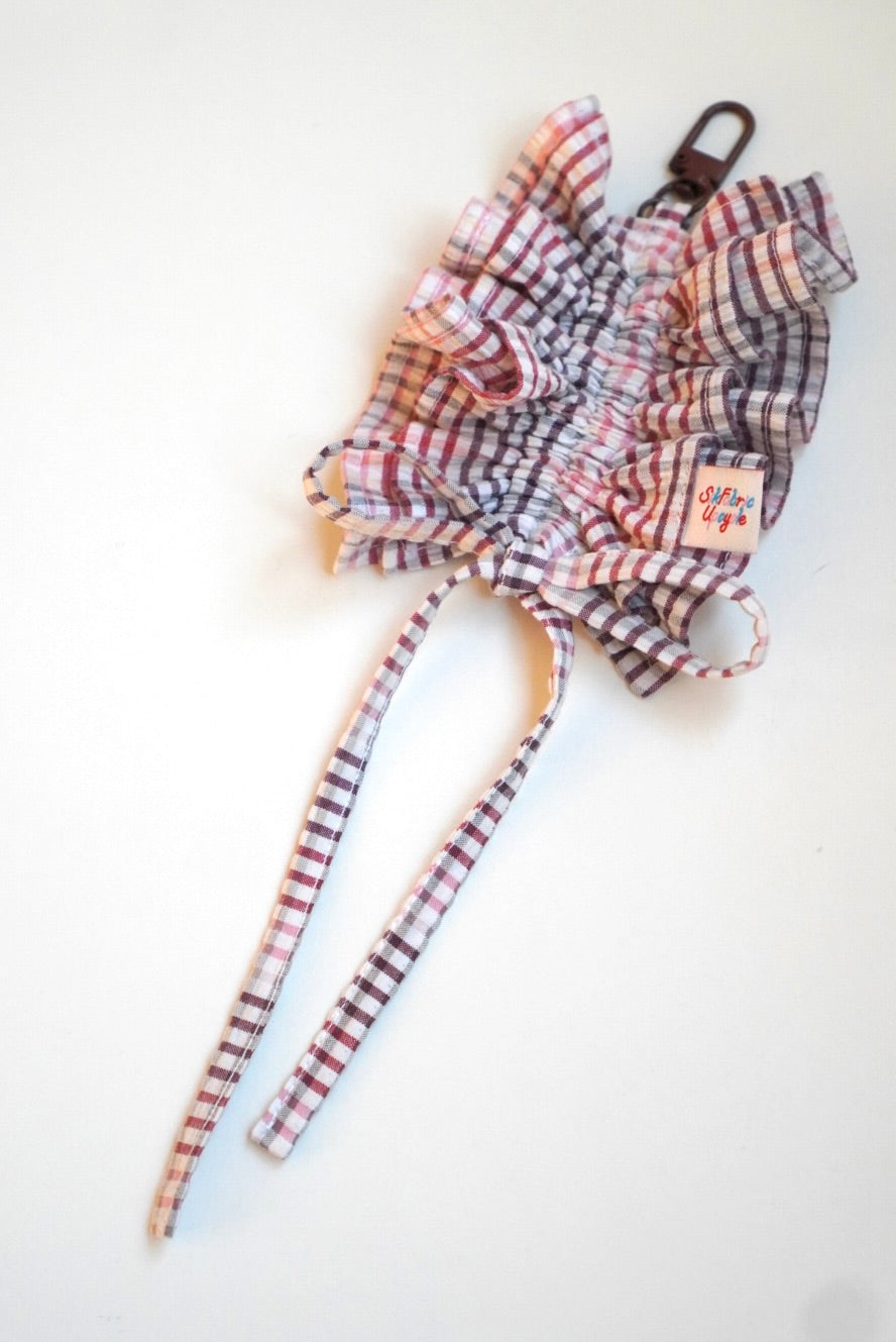 Ruffled Keychain | M size | Purple & Pink