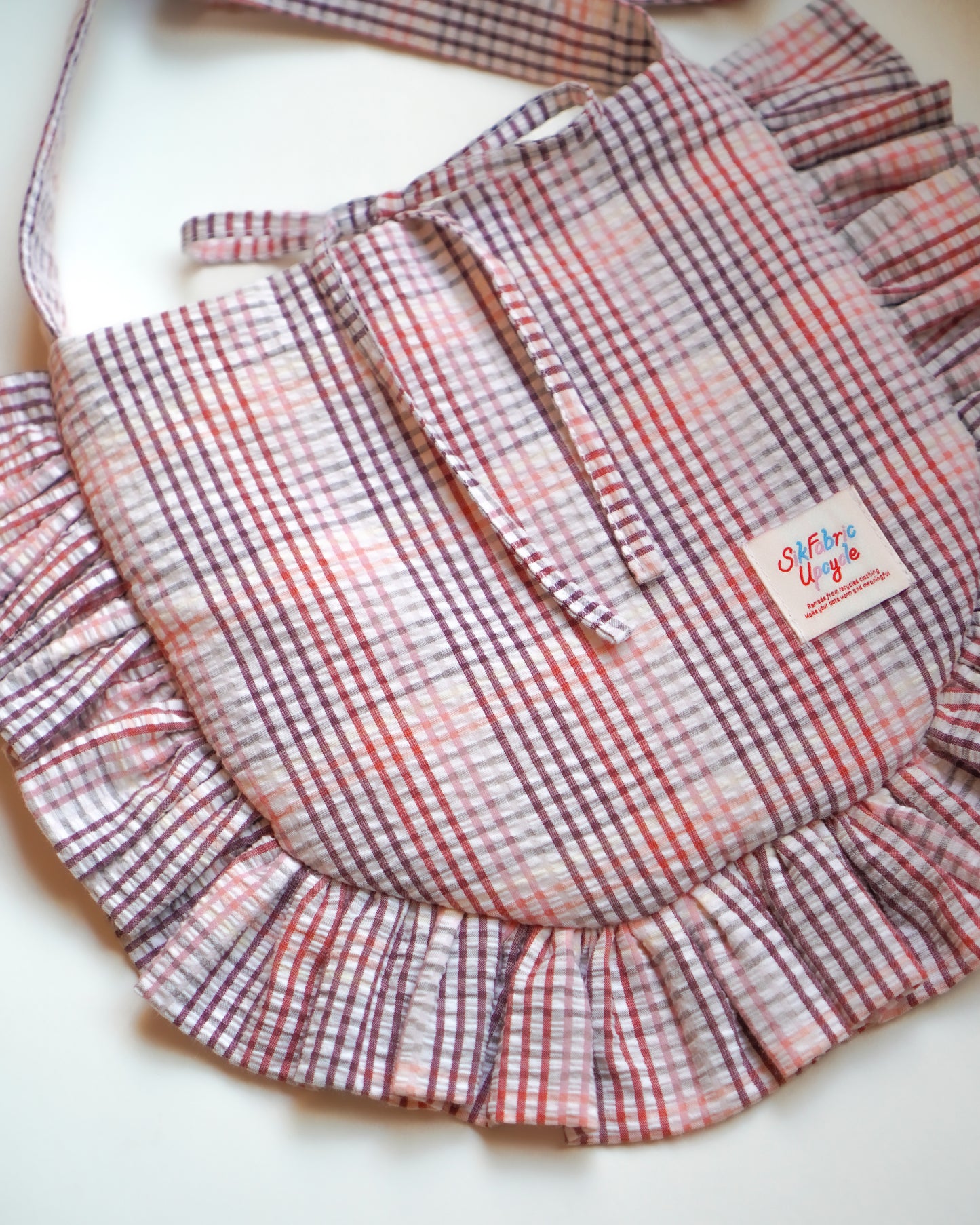 Ruffled Crossbody Bag (M Size | Purple & Pink)