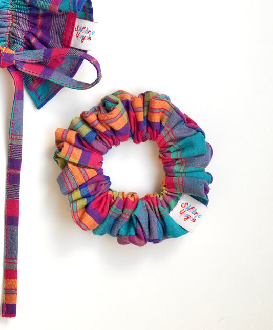 Scrunchie (Purple Madras)