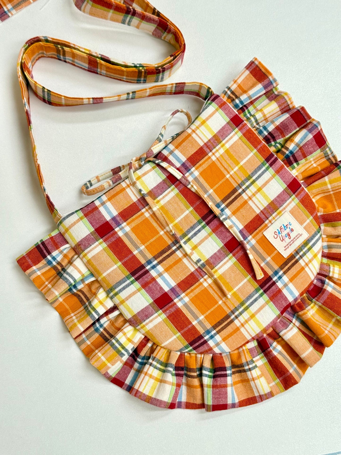 Ruffled Crossbody Bag (M Size | Sunrise Orange)