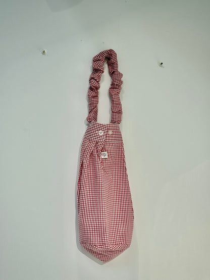 Sleeve Bottle Bag (White with Red Stripes）