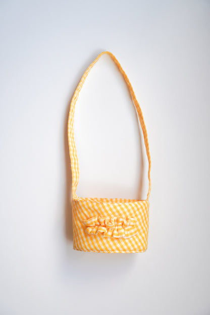 Bubble Tea Holder（Yellow Gingham）