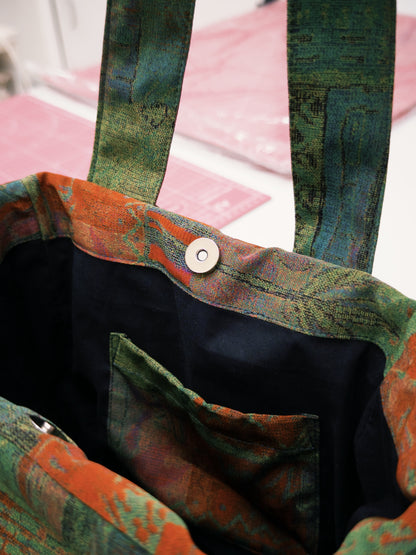 Ruffled Handbag | Earthy Olive Green