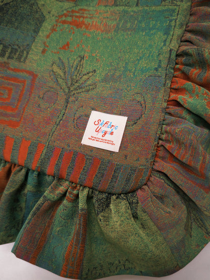 Ruffled Handbag | Earthy Olive Green