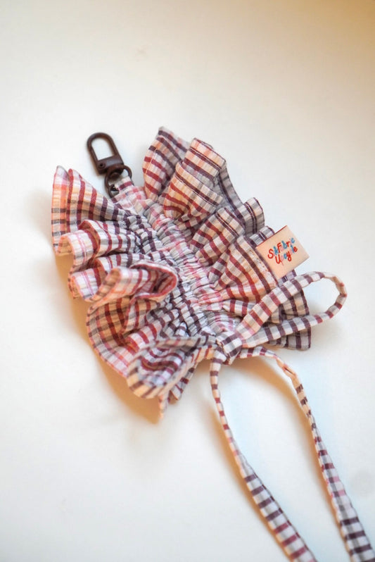 Ruffled Keychain | M size | Purple & Pink