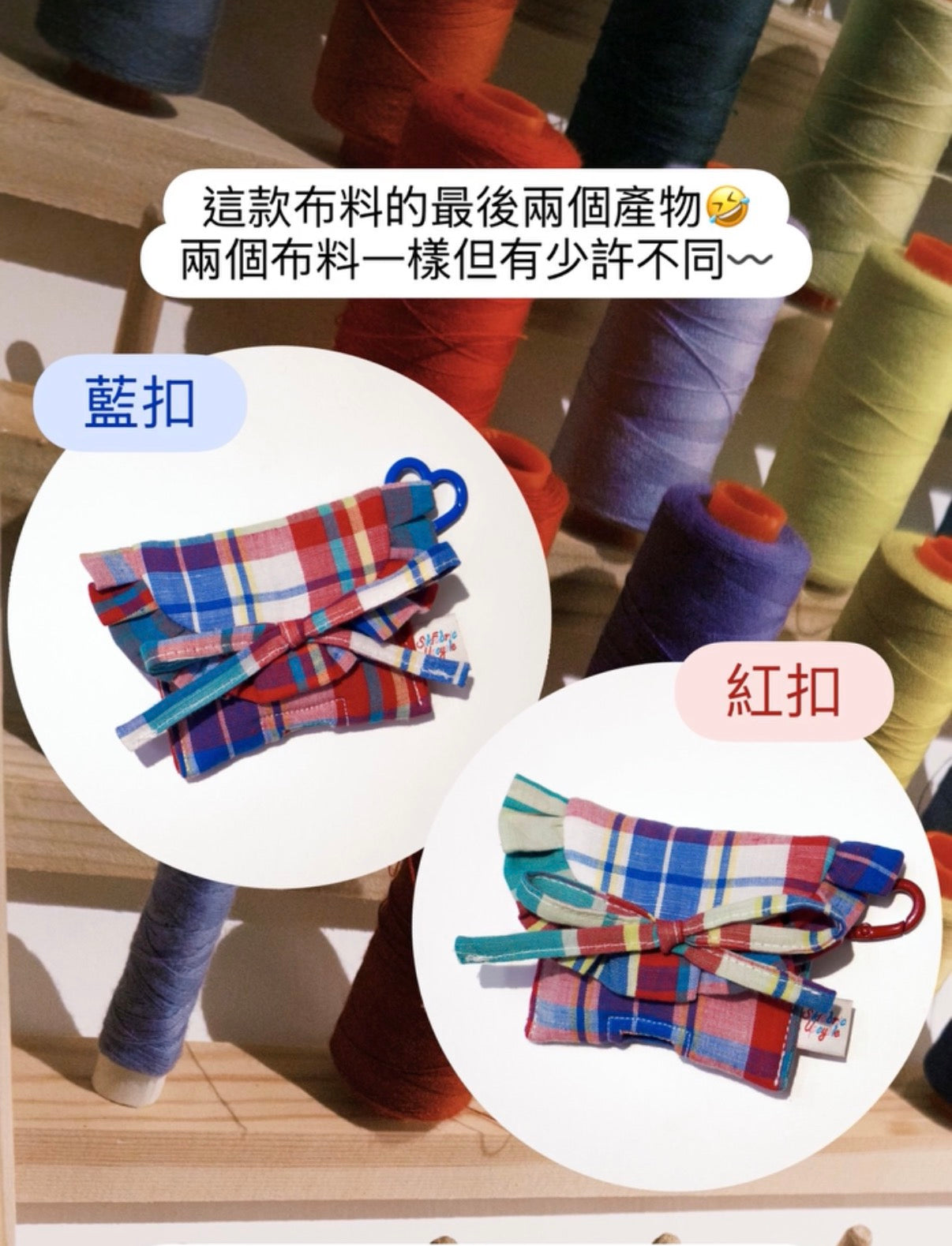 Ruffled AirPods Pouch （AirPods Pro2/3 | 磁吸款 | Red & Blue)