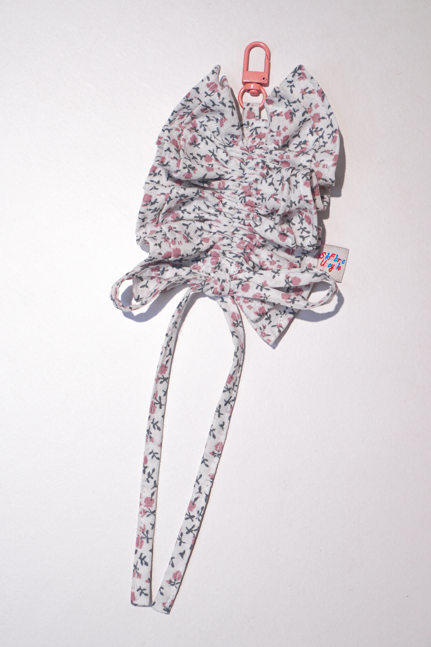 Ruffled Keychain | M size | Pink Floral