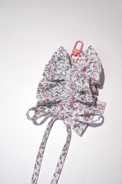 Ruffled Keychain | M size | Pink Floral
