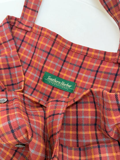 Shirt Style Totebag (Brownish Pink)