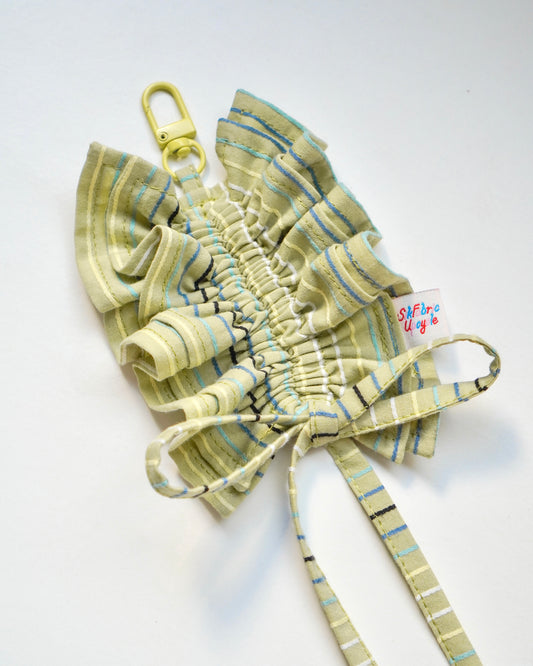 Ruffled Keychain | M size | Avocado Green