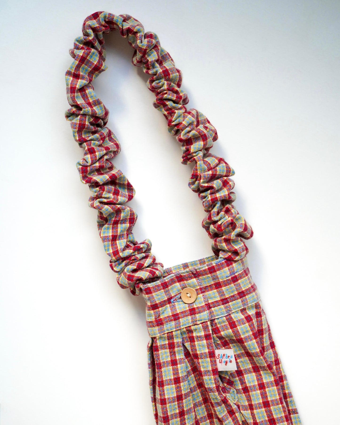 Sleeve Bottle Bag (Red with Yellow & Blue Stripes)