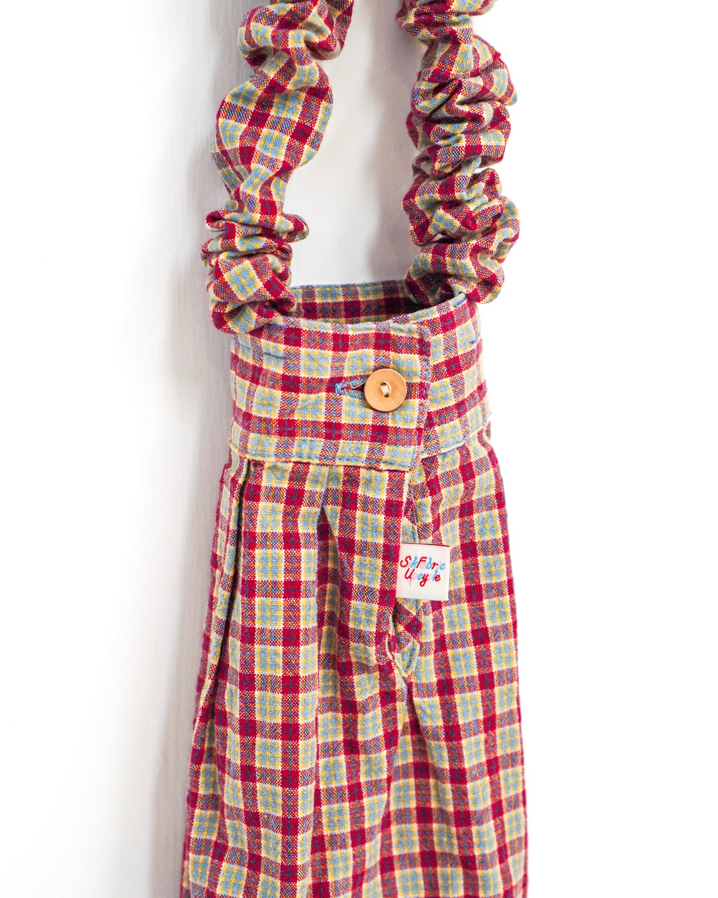 Sleeve Bottle Bag (Red with Yellow & Blue Stripes)