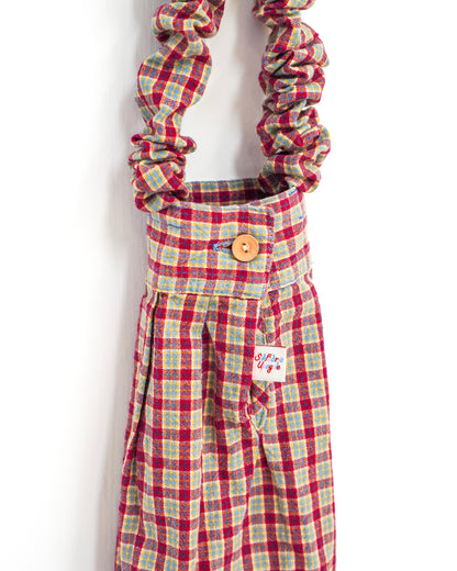 Sleeve Bottle Bag (Red with Yellow & Blue Stripes)