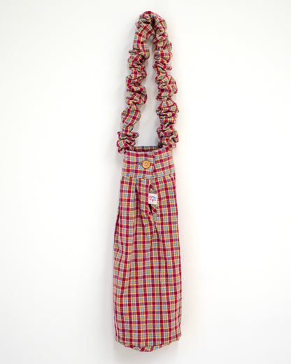 Sleeve Bottle Bag (Red with Yellow & Blue Stripes)