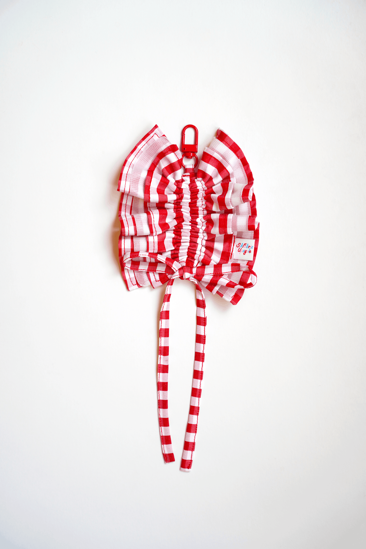 Ruffled Keychain | L size | Red