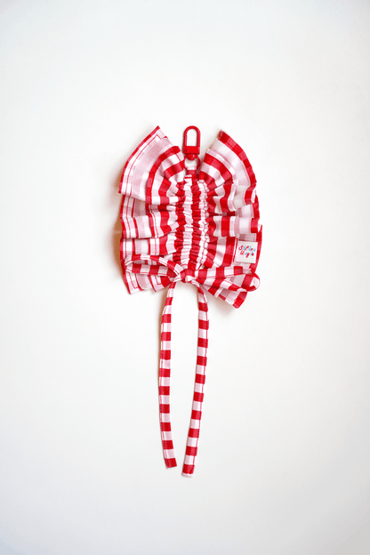 Ruffled Keychain | L size | Red