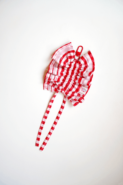 Ruffled Keychain | L size | Red