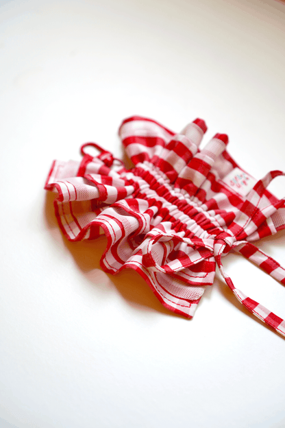 Ruffled Keychain | L size | Red